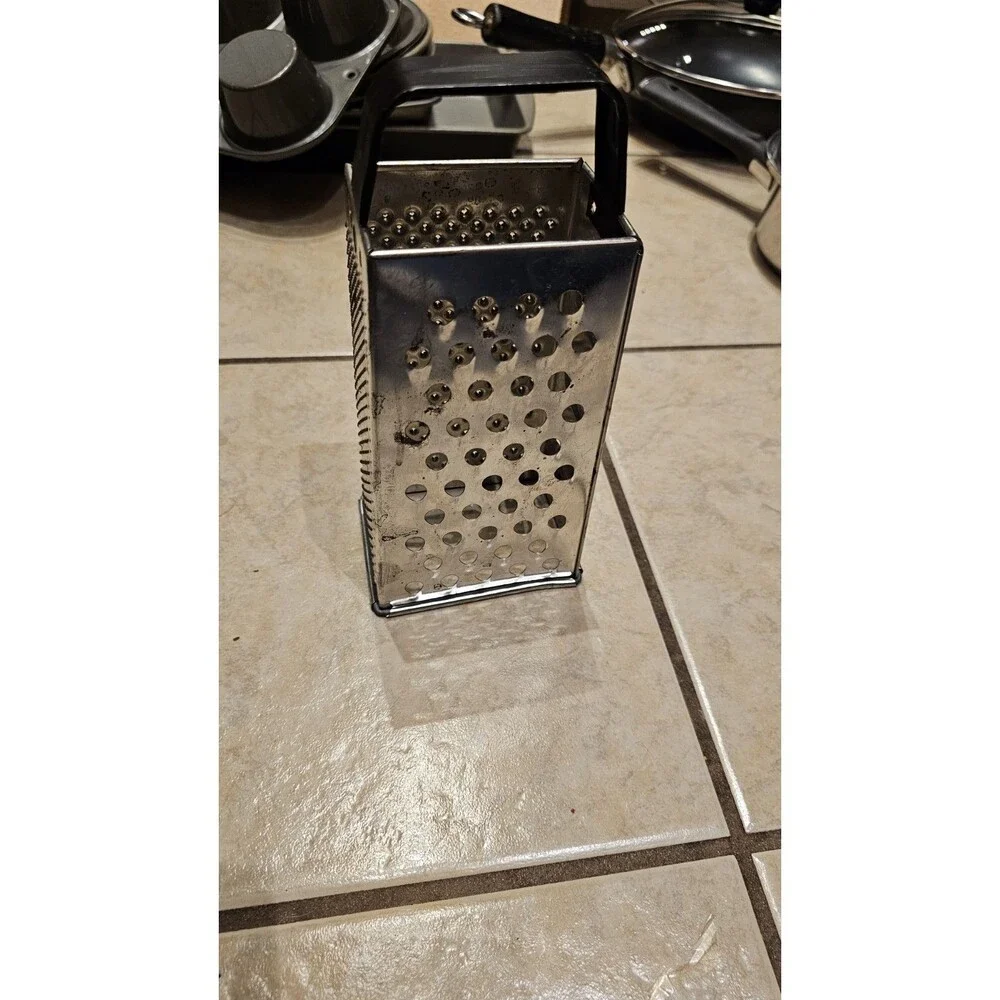 VINTAGE 4 SIDE BOX METAL GRATER CHEESE VEGETBLE SHREDDER Michigan City Indiana